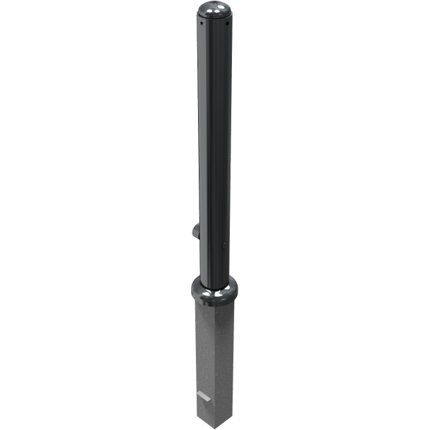 Ornamental bollard | Series 480B | � 82 mm | removable, self-engaging lockincluding ground rosette, with hot-dip galvanized groundsocket part-no. 470.10, approx. 500 mm below ground | with triangular locking mechanism acc. with DIN 3223 | without eyelet